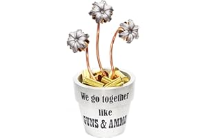 Bullet Bouquets We Go Together Like Guns and Ammo Billet with 3 Standard Blooms