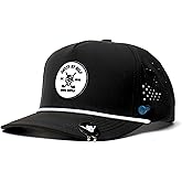 BRIMZ Golf Performance Hat - Tee Holder & Magnetic Ball Marker - Breathable, Sweat & Water Resistant Golfing Snapback Hat