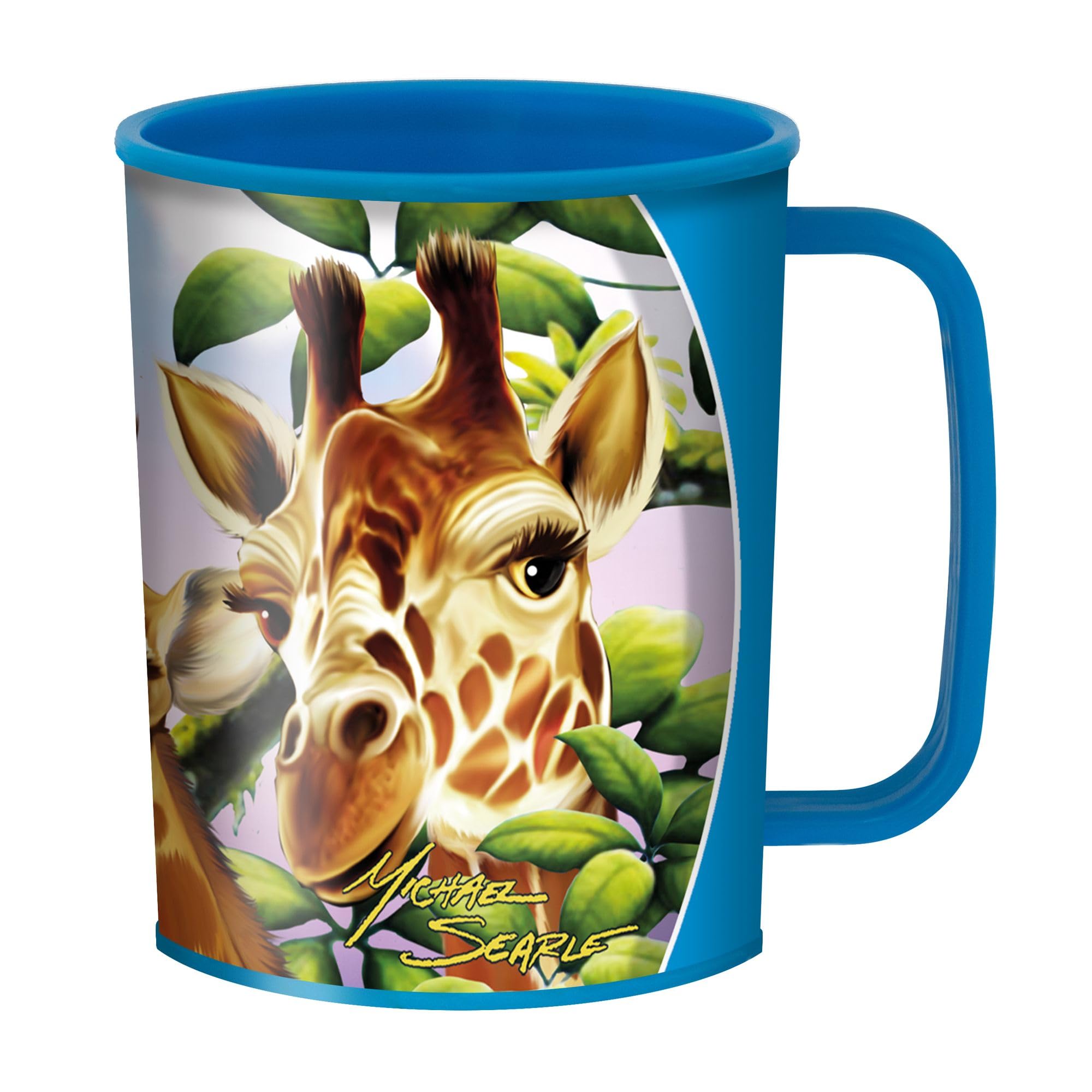 3D LiveLife Drinking Cup - Giraffe Traffic from Deluxebase. 300ml Plastic Mug with Safari Theme, Reusable Coffee Cup, Portable Animal Tumbler for Camping, Picnic, Travel & Everyday Use.