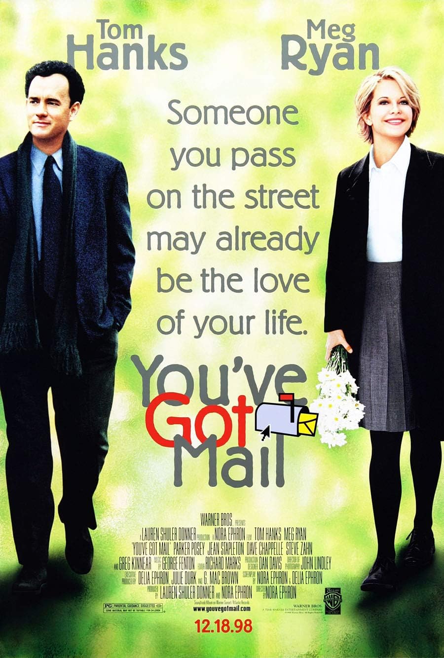 YOU'VE GOT MAIL MOVIE POSTER 2 Sided ORIGINAL FINAL 27x40 MEG RYAN TOM HANKS