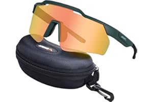 APEXUP Sports Polarized Sunglasses for Men Women, UV400 Protection Men's Sunglasses for Cycling, Fishing