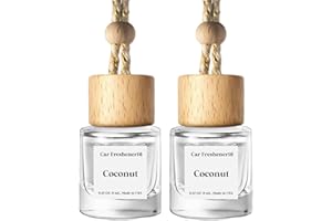 C Classy Car Air Freshener Hanging 2 Pack, Coconut Essential Oil Diffuser, Cute Car Air Freshener, Long Lasting Fragrance, Ca