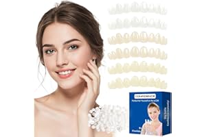 WALEJUC Tooth Repair Kit，Temporary Natural Shade for Filling The Gap, Moldable Thermal Beads Replacement Kit Replace The Missing or Broken Tooth-6PCS-D39