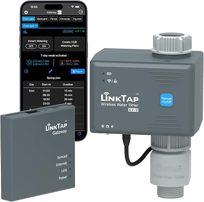 LinkTap G2S Wireless Water Timer, Smart Hose Timer, IP66, 2-Year Battery
