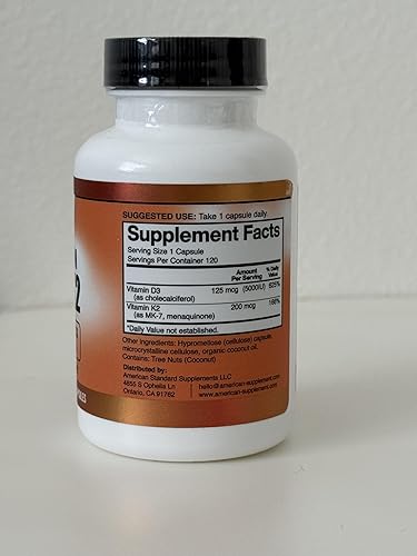 American Standard Supplements Vitamin D3 5000 IU (125mcg) Plus