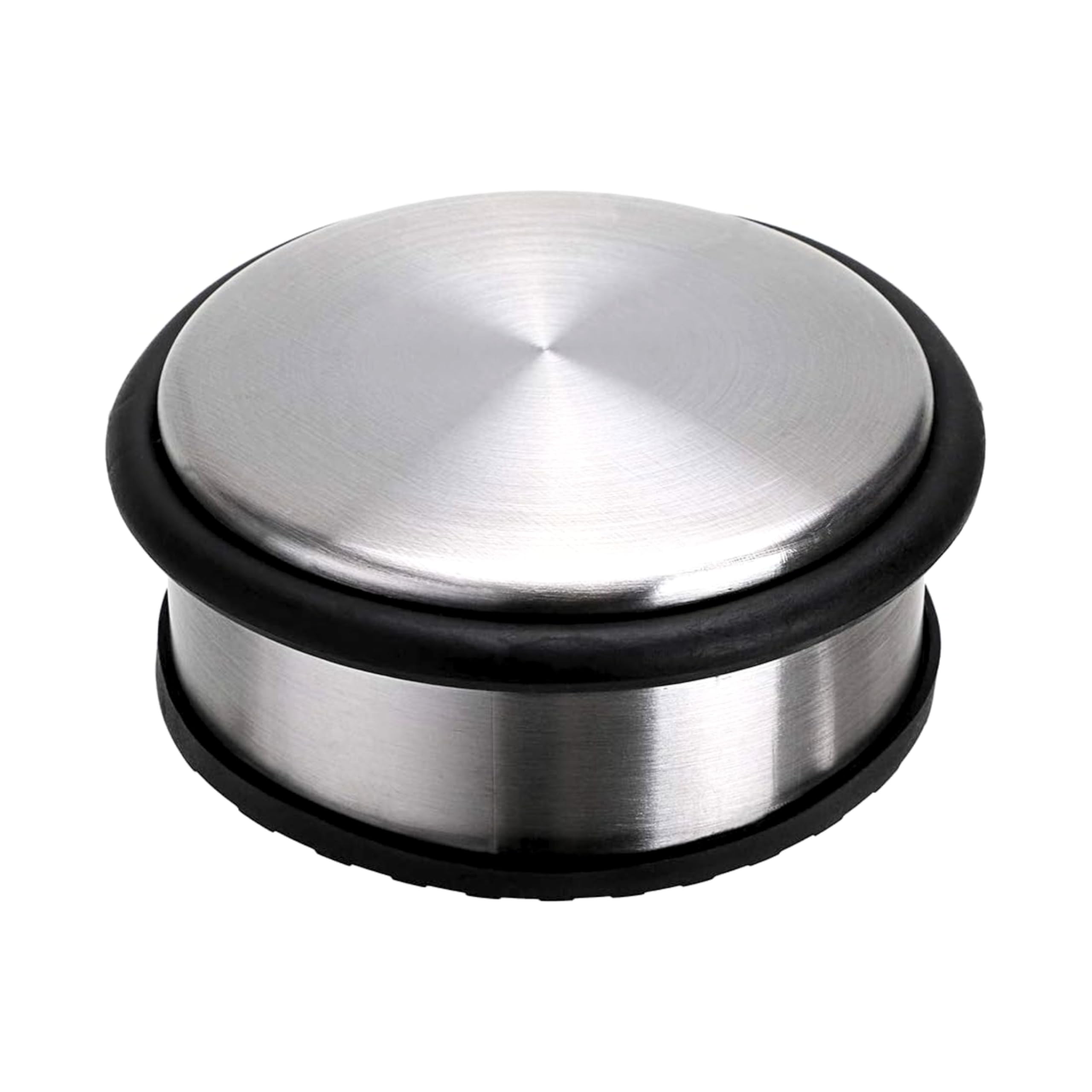 ADEPTNA Heavy-Duty Anti-Slip Door Stopper, 11 x 5.5cm, 1.01kg, Stainless Steel with Rubber Ring (1)