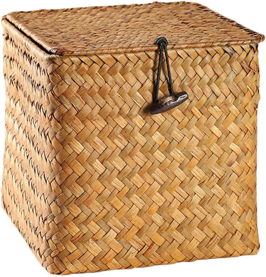 Cestino In Paglia Intrecciata - 24x24 Cm, Naturale, Per Camera, Bagno O Ufficio - Foto 10