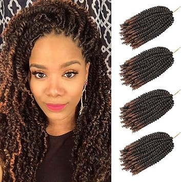 Amazon Com 4 Pack Spring Twist Crochet Braiding Hair Ombre