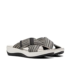 Clarks Women's Arla Wave Slide Sandal, Black
