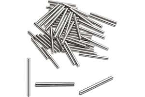 MroMax Stainless Steel Dowel Pin Cylindrical Dowel Pins 3x32mm Shelf Pegs for Metal Devices Furniture Installation Wood Bunk Bed Support Shelves Silver Tone 0.12" x 1.26" (DxH) 50Pcs