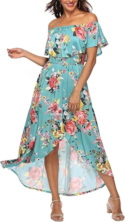 off the shoulder wrap maxi dress