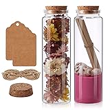 Miukada Small Glass Jars with Cork Lids 200
