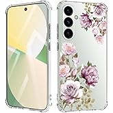 EMUYGIU for Samsung Galaxy A36 Case Flowers [Buffertech 6.64ft Military-Grade Drop Protection] [Anti Peel Off Tech] Clear TPU Bumper 5G Phone Case Cover Design（Cherry Blossoms）
