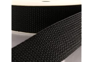 HAIRBOW CENTER LLC HBC | 1 Inch Polypropylene Webbing - Black 25 Yards