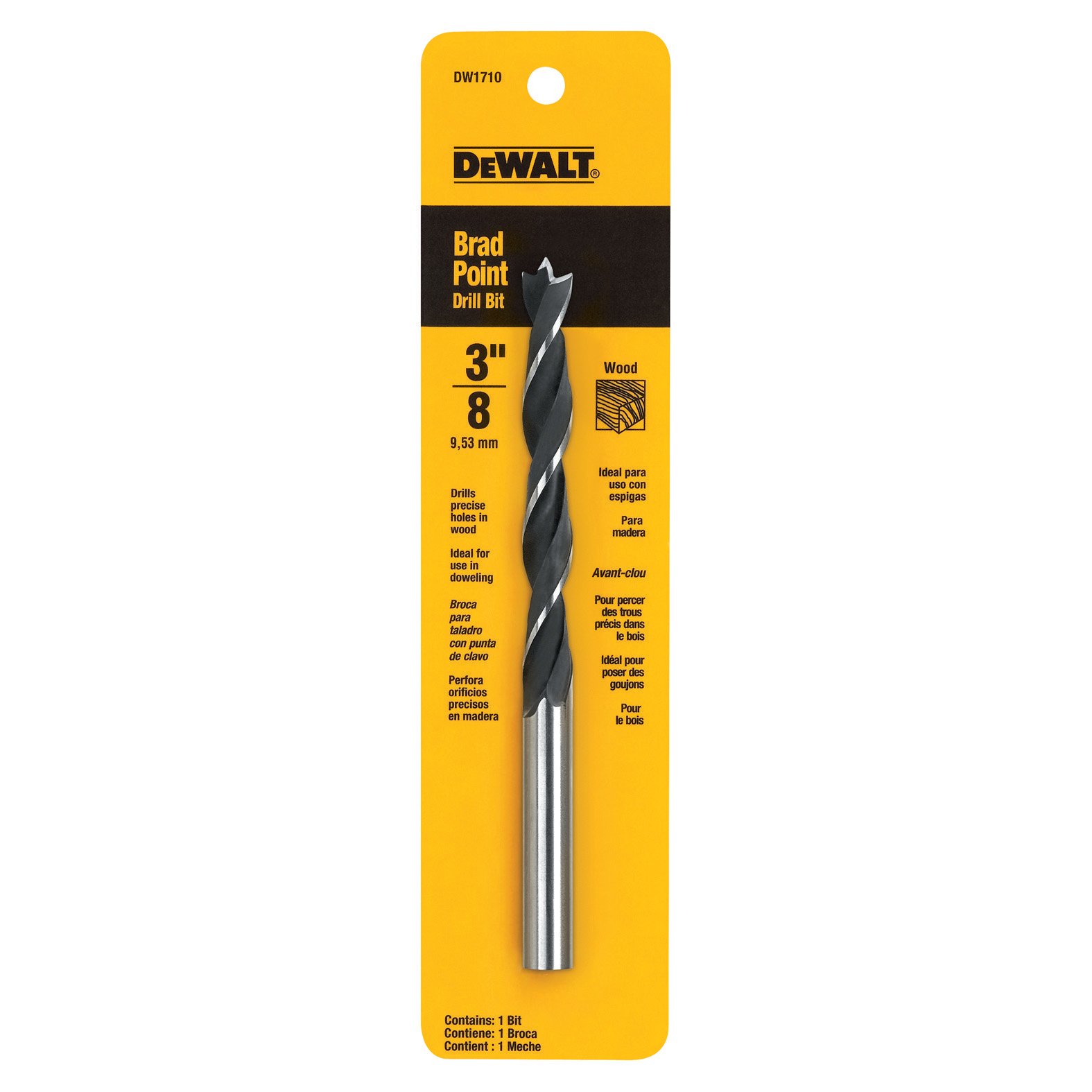 DEWALT DW1710 3/8-Inch Brad Point Bit