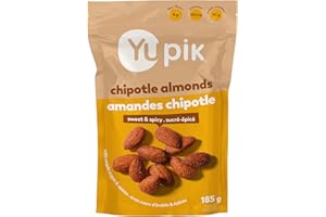 Yupik Maple Chipotle Almonds, 185 g, Crunchy Savory Snack, Sweet & Spicy Almonds, Made with Natural Ingredients, Seasoned wit
