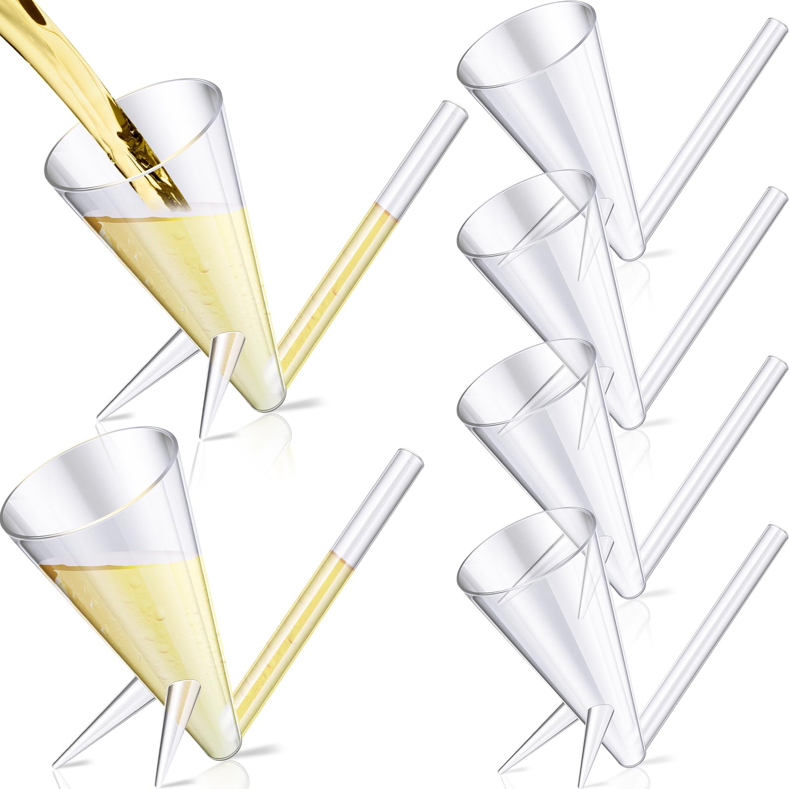 Gerrii 6 Pcs Champagne Shooter Champagne Glasses