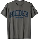 Bieber California CA College University Style Blue T-Shirt