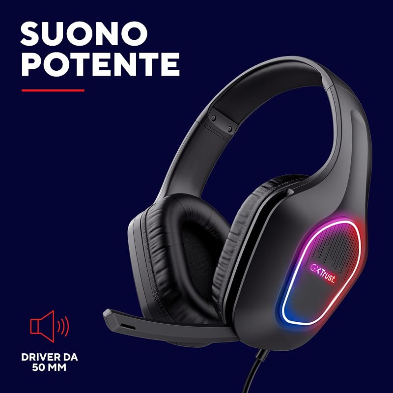 Rayne Cuffie Gaming Leggere Illuminazione LED Alimentata via USB