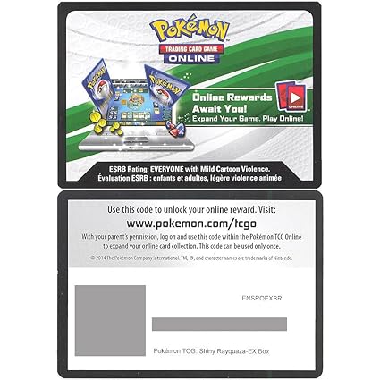 Pokemon Shiny Rayquaza Ex Box Tcgo Code Card