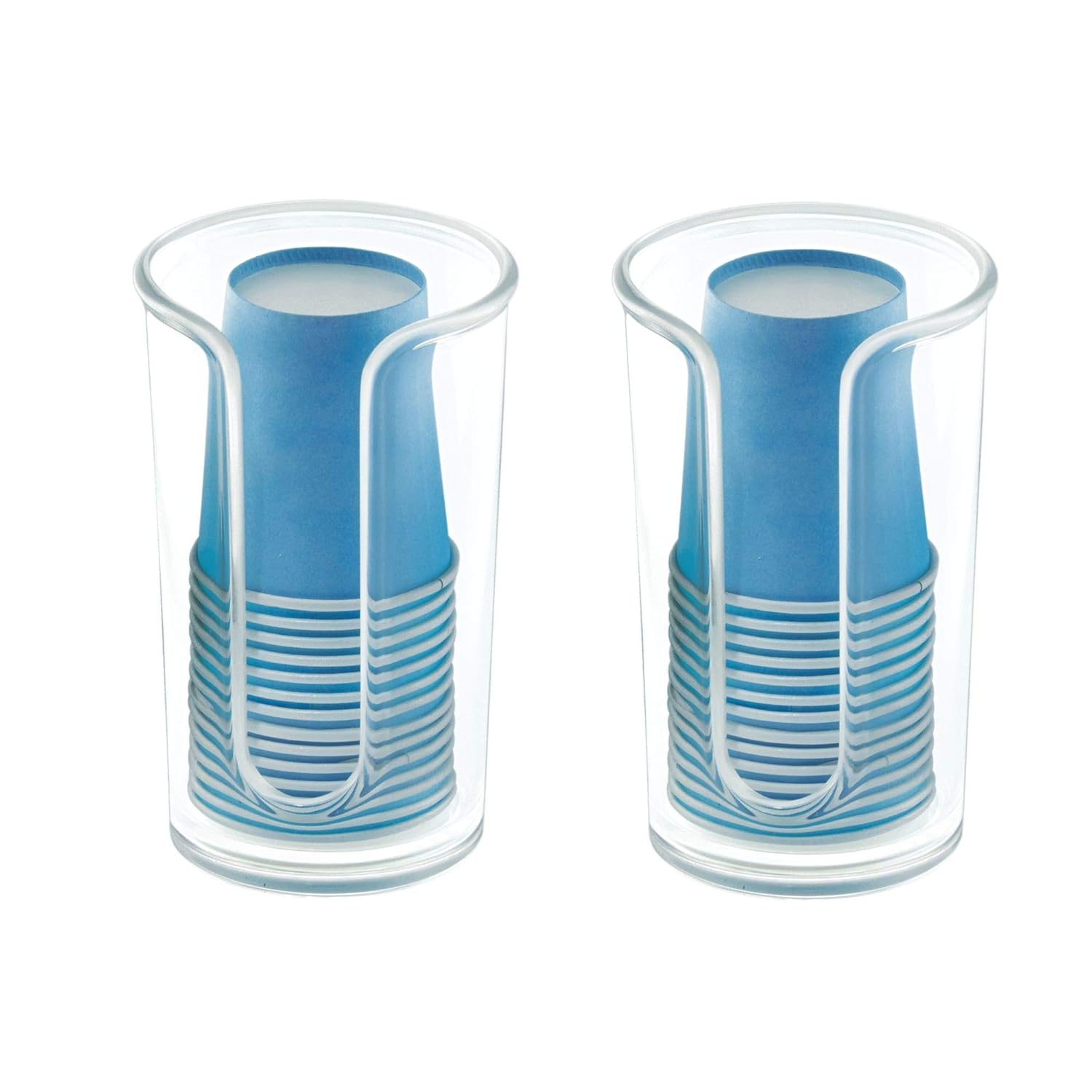 mDesign Modern Plastic Compact Small Disposable Paper Cup Dispenser