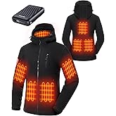 GOTOBI Heated Jacket Fleece with 12V 18400mAh Battery Pack, Soft Fleece Coat for Men Women, Zip-Up Hoodie for Winter Warmth