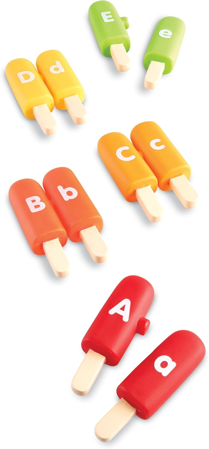 Learning Resources Smart Snacks Alpha Pops, Alphabet Matching & Fine Motor Skills Toy, 26 Double Sided Pieces, Ages 2+,Multi-color: Toys & Games