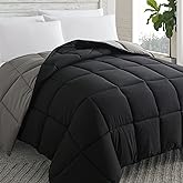 Cosybay Down Alternative Comforter (Black/Grey, Full) - All Season Soft Quilted Full Size Bed Comforter - Duvet Insert with Corner Tabs -Winter Summer Warm Fluffy, 82x86 inches