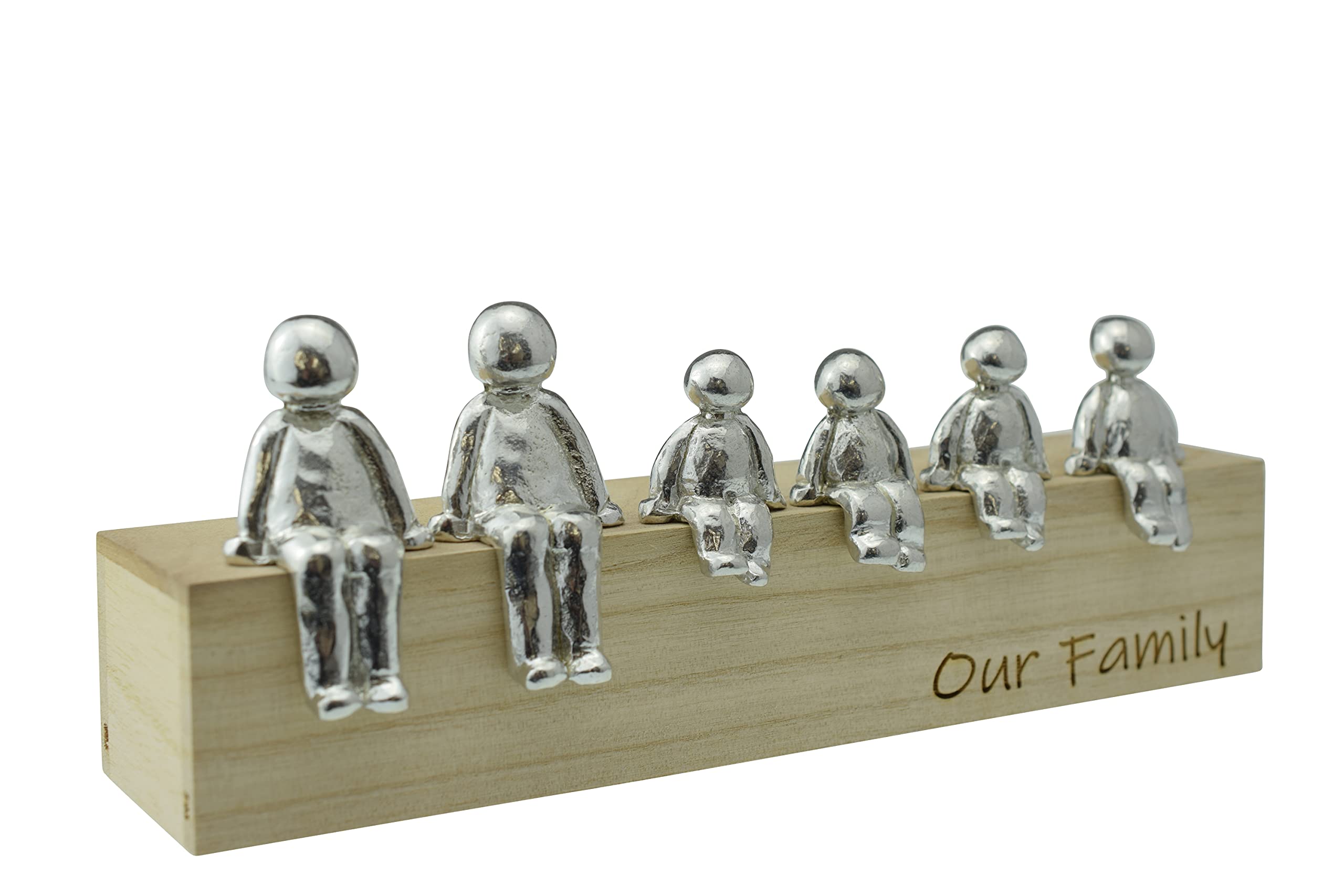 Pirantin Our Family Ornament - Choose Your Family Combination (4 children) Box & Woodgrain May Vary