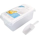 DYXOO Ice Cube Bin Bucket Trays - Ice Holder, Container, Storage for Freezer, Refrigerator with Scoop, Lids