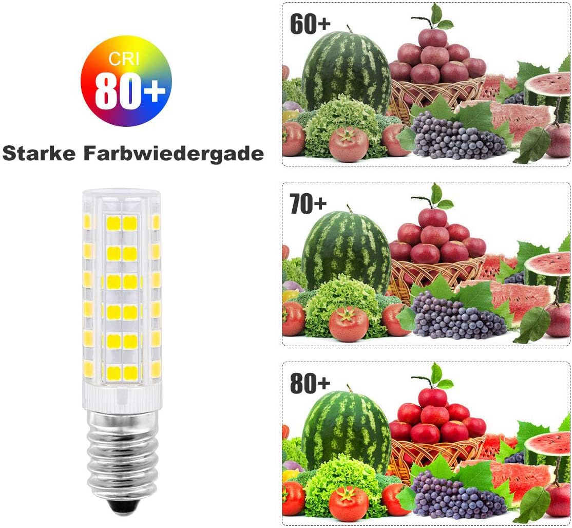 HUAMu E14 LED Bulb Cooker Hood, E14 LED Light Bulbs 7W Equivalent to 70W Halogen, 6000K Cold White - Image 5
