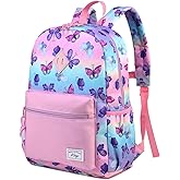 Kasqo Kids Backpack, Water-Resistant Elementary & Primary School Bag for Boys Girls 6-9 Years, 15" H, Fits A4 Folders