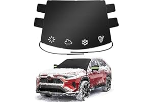 Wigoo 2026 Upgrade Car Windshield Cover for Ice and Snow, Windshield Snow Cover for Winter Snow & Frost – 600D Heavy Magnetic Anti-Hail Protector for Winter Weather, Fits Large SUVs & Trucks, X-Large