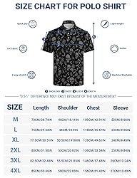 Xdceu Men's Skull Polo Shirts Hawaiian Golf Polo