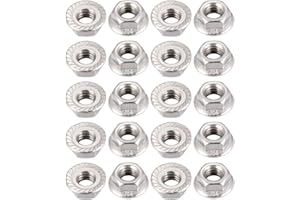 uxcell 5/16-18 Serrated Flange Hex Lock Nuts, 304 Stainless Steel, 10 Pcs
