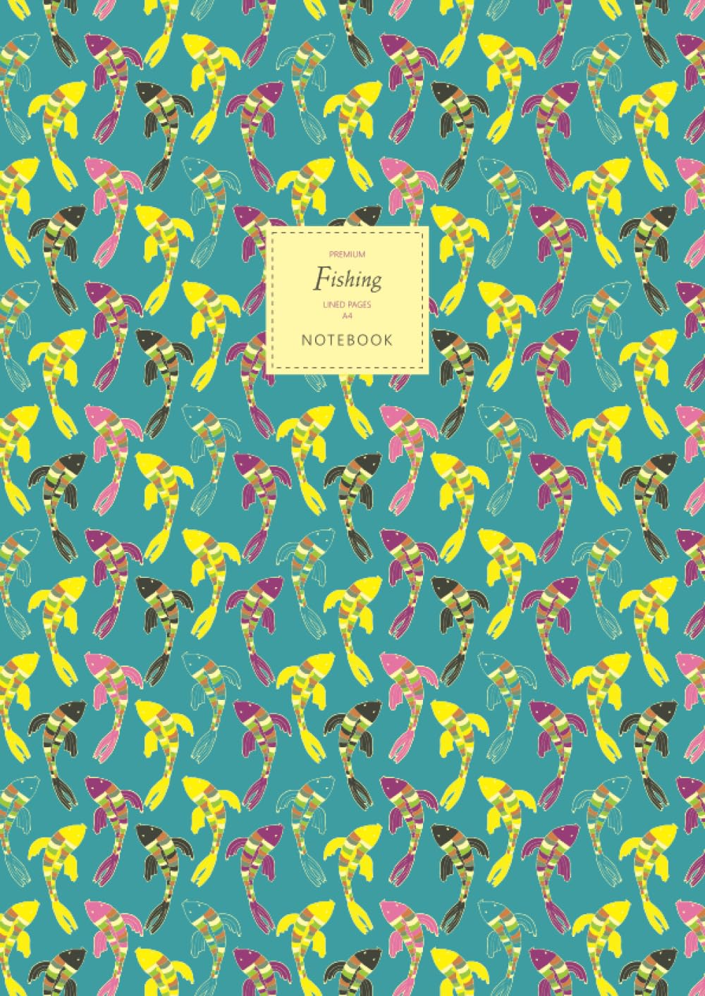 Fishing Notebook - Lined Pages - A4 - Premium: (Summer Sea Green Edition) Fun notebook 192 lined pages (A4 / 8.27x11.69 inches / 21x29.7cm)