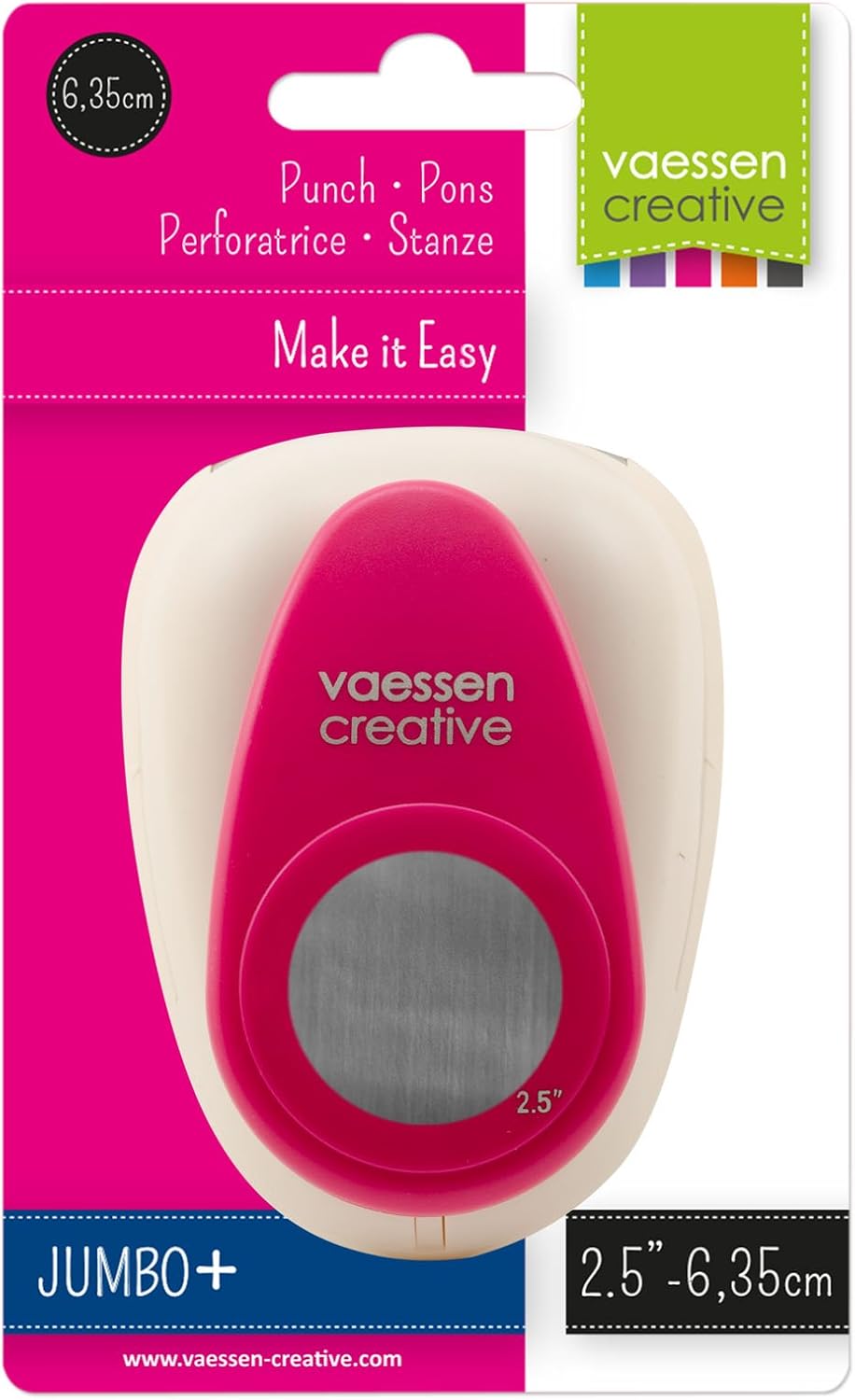 Vaessen Creative Craft Paper Punch - Circle - diameter 6,35 cm - Circle Cutter for Crafting and Card Making - Image 5