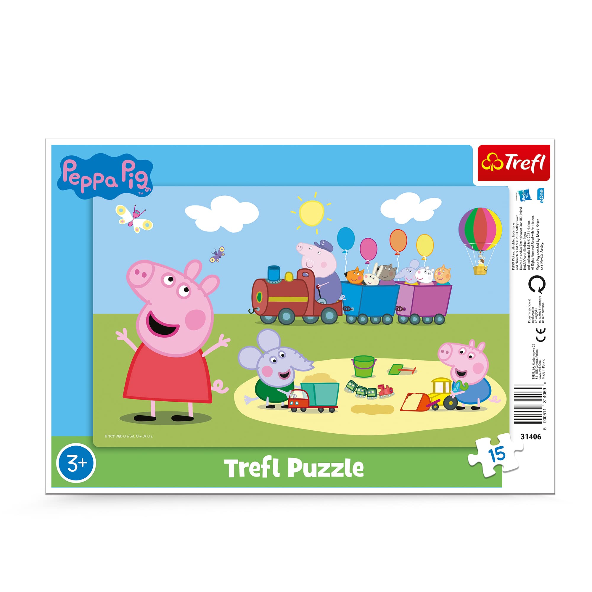Trefl 15 el. Wesoły pociąg [PUZZLE]