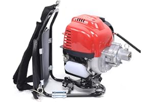 AreMOLO 38.7CC 4-Stroke Backpack Concrete Vibrator, 1.4Hp Gas Powered Concrete Vibrating Tool Vibrating Concrete Screed Finishing Machine, Cordless Cement Insertion Vibrator Equipment, 3500Rpm