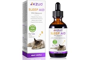 Ninsiec Cat Melatonin, Cat Anxiety Relief, Cats Sleep Aid,Calming Health Supplement for Cats, with Pheromones That May Help Curb Destructive Behavior & Separation Anxiety (1 Bottle)