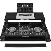 Denon DJ SC LIVE 4 I-Board Flight Case with Glide Style Laptop Platform | Laptop Glide Style Platform, Corner Wheels, Cable Port Hole, Removable Panel and Rubber Feet