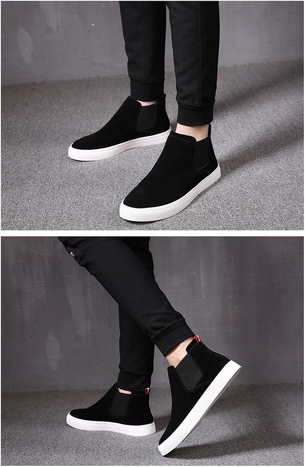 Amazon オウゾウ メンズシューズ カジュアルシューズ メンズローファー スリッポン ハイカット 本革 通気 防臭 滑り止め 厚底 通学 Aoxiang オウゾウ ローファー スリッポン