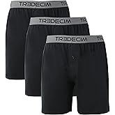TREDECIM Men’s Organic Cotton Classics Knit Boxers Shorts Comfort Relaxed Underwear 3 Pack