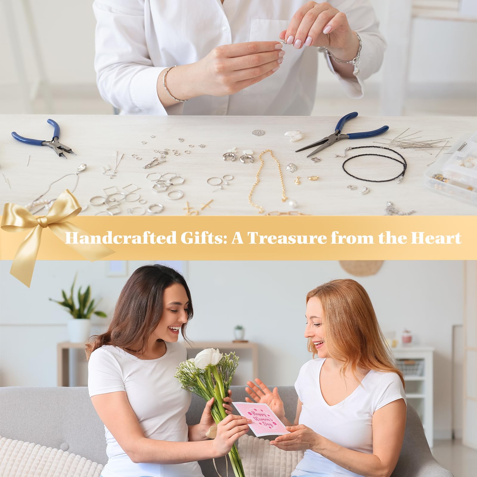 Ecoofor 18k Gold Necklace Chains for Jewelry Making, 39.3 Feet 6 Rolls Bracelet Chains for DIY,6.5Feet Each Style, Gold Chain with Jump Rings/Lobster Clasps/Connectors