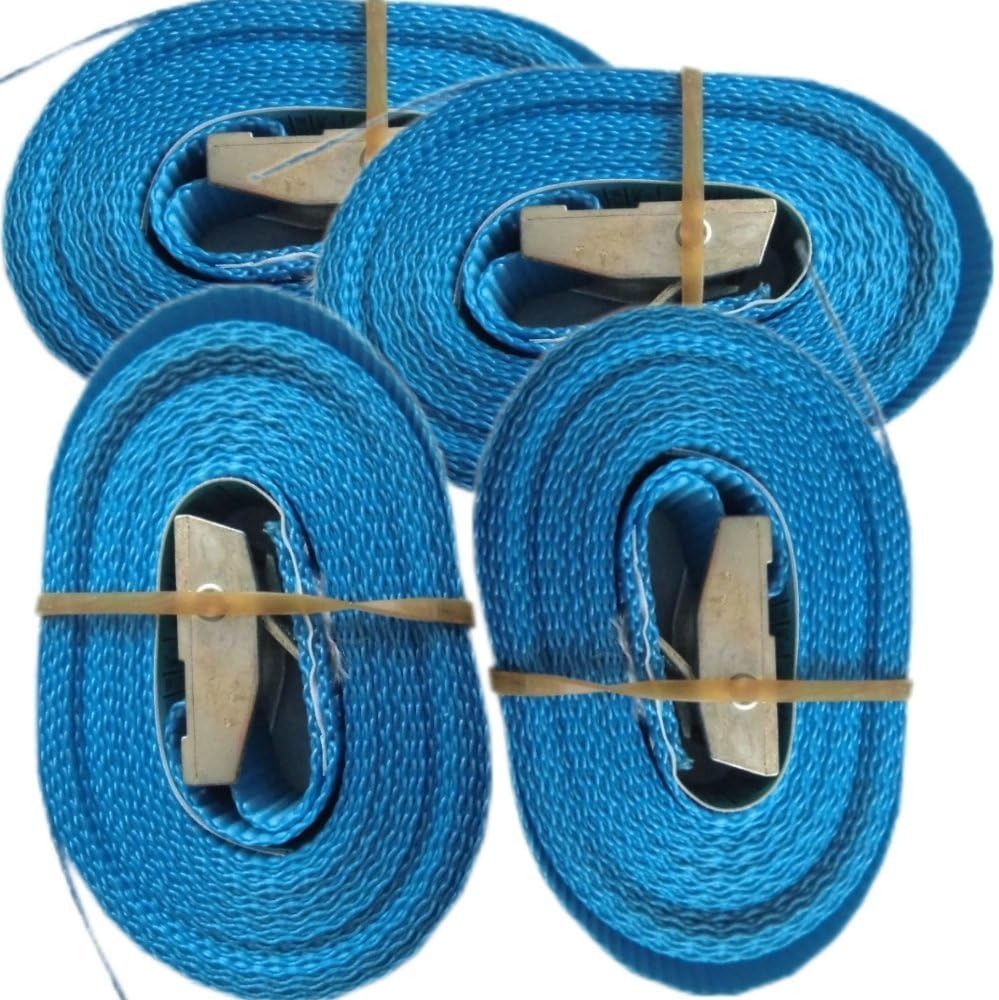 4 Tie-Down Straps Lashing Straps with Clamping Lock Quick Voltage
