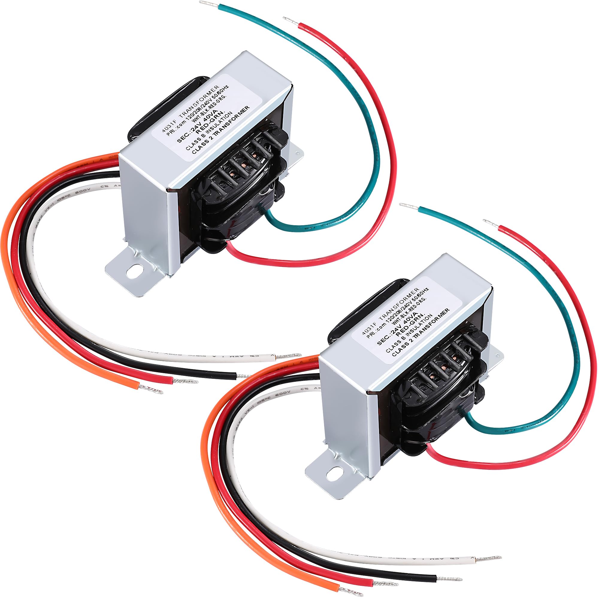 Photo 1 of 2 PCS 24V Control Transformer 40VA, Primary 120, 208, 240V Secondary 24V, Replacement for HVAC Furnace Multi Tap 4031F PF42440 GT446