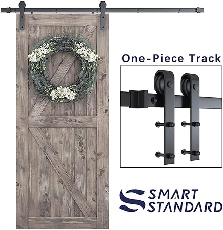 Amazon Com Smartstandard 6 6 Foot One Piece Track Sliding Barn