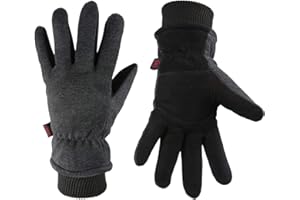 OZERO Winter Gloves Deerskin Leather Windproof Warm Gifts for Men and Women on Driving in Cold Weather