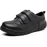 Blikcom Boys Kids School Uniform Shoes Adjustable Laces Formal Oxford Dress Shoes Loafers