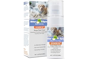 JAMBOS Effectively | Bitter Apple Spray for Dogs to Stop Chewing, NO Chew Spray for Dogs Protect The Safety of Furniture and Your Belongings, Prevent Licking Injuries (Blue, M)